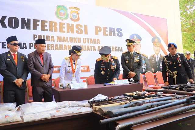 16 Senjata Api Ilegal Diserahkan Sukarela ke Polisi di Maluku Utara, Sisa Konflik Masa Lalu