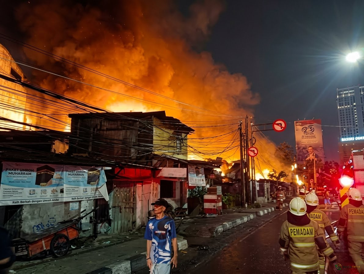 Kebakaran Hebat Landa Gudang Paralon di Legok Tangerang, 15 Mobil Damkar dan 75 Personel Dikerahkan