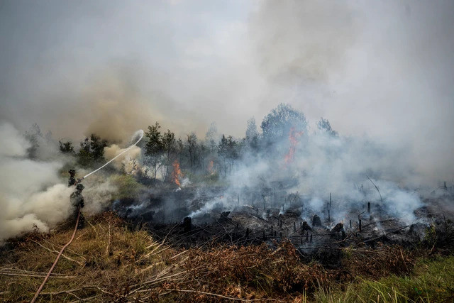 Kabut Asap Karhutla Makin Parah, 1.300 Warga Kalsel Terserang ISPA, 400 Ribu Masker Dibagikan